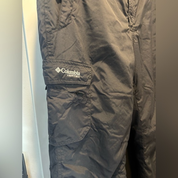 Columbia Mens Vertex Nylon Insulated Snow Ski Pants Bib Waterproof Black medium - Picture 4 of 13